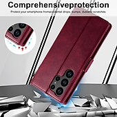 Недорогие Чехлы для Samsung-телефон Кейс для Назначение SSamsung Galaxy S24 S24 Ultra Plus S24 ФЭ S23 S22 S21 S20 Ultra Plus FE A54 A34 A14 А53 A52 Samsung A13 5G Откидная крышка со стендом Магнитный Разъем для карты Ретро