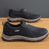 preiswerte Herrenpantoletten &amp; -slipper-Beige Herren-Outdoor-Schuhe zum Reinschlüpfen mit rutschfester, robuster Sohle und schwarzen Akzenten – bequemes Freizeitschuhwerk für den Alltag