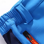 cheap Bottoms-Boys Girls&#039; Combat Pants Cargo Pants Hiking Pants Trousers Patchwork Winter Outdoor Regular Fit Warm Breathable Soft Pants / Trousers Zipper Pocket Black Red Running Camping / Hiking / Caving