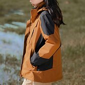 preiswerte Fleece &amp; 3 in 1 Jacken-Damen Soft Shell Jacke Wanderjacke Winter Draussen warm Fleece-Futter Windundurchlässig Wasserdicht 3-in-1-Jacke Vliesjacken Windbreaker-Jacke Reisen Hellrosa Schwarz Weiß Gelb Rosa