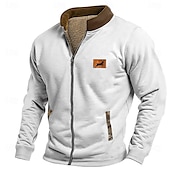 economico Felpe 3D da uomo-Per uomo Cervo Felpa Maglia Felpa con zip Manica Lunga Felpa Collo alla coreana Con cerniera Moda Quotidiano Semplice Stampa Vacanza Ferie Uscire Tasca Cerniera frontale Inverno