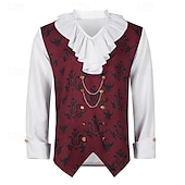 levne Topy-Viktoria Tarzı Středověké Renesanční Cosplay kostým Maškarní Tričko Ren Faire Princ Upír Poskakující Pánské Fantazie Královský Steampunk předvečer Všech svatých Karneval Plesová maškaráda Večírek