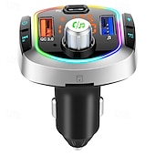 お買い得  車用Bluetoothキット/ハンズフリー-pd18 FMトランスミッター カーMP3プレーヤー デュアルUSBハンズフリーBluetoothアダプター