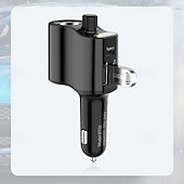 preiswerte Bluetooth Auto Kit/Freisprechanlage-FM-Transmitter BT 5.0 Auto-Kit Freisprecheinrichtung Auto-Musik-Player Zigarettenanzünder-Splitter Dual-USB-Autoladegerät