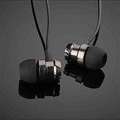 billiga Trådbundna hörlurar-metalltrådad superbashörsnäcka 3,5 mm inbyggd mikrofon handfri brusreducering universal headset sporthörlurar