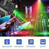 זול תאורת במה-מקרן מסיבת דיסקו לד עם usb, אורות מסיבת במה strobe המופעלים על ידי סאונד אור אפקט מקורה למועדונים, ברים, ליל כל הקדושים, חג המולד ומסיבות