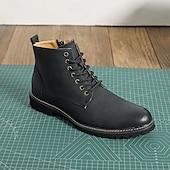 levne Kotníkové boty-pánské hnědé šněrovací kotníkové boty z umělé kůže s brogue detailem a robustní podrážkou – klasický a odolný outdoorový styl