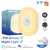 tanie Sprzęt AGD-tuya wifi lit human body induction mała lampka nocna multi-gear ściemnianie domowe lampka nocna kontrola lampka sypialna kompatybilna z alexa google home