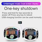 お買い得  車用Bluetoothキット/ハンズフリー-pd18 FMトランスミッター カーMP3プレーヤー デュアルUSBハンズフリーBluetoothアダプター