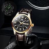 preiswerte Quarz-Uhren-1 Neue Mode Trend Herren Business Quarz Uhr Kalender Woche Anzeige Lebensreise Leuchtende Freizeit Sport Herren Armbanduhr Geschenk Ideale Wahl