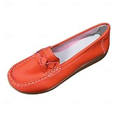 cheap Women's Slip-Ons &amp; Loafers-Women's Navy Blue Loafers – Comfortable Slip-On Moccasins with Bow Accent and Non-Slip Sole for Casual Everyday Wear