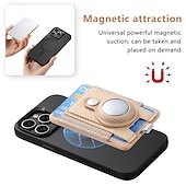 economico Cover per iPhone-telefono Custodia Per iPhone 16 Pro Max Plus iPhone 15 Pro Max Plus Universali Custodia ad adsorbimento magnetico Con supporto A calamita Supporto a molla TPU pelle sintetica