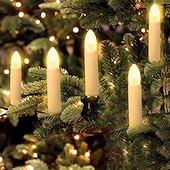 お買い得  クリスマスのあかり-20LED キャンドルストリングライト USB 電源 LED 温白色 クリップオン フレームレス コーンキャンドル 新年 ホリデー ファミリー パーティー ホリデー ホーム クリスマスツリー デコレーション ライト