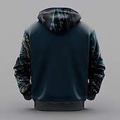 baratos moletons 3d masculinos-Homens Moletom Azul Com Capuz Dragão Impressão 3D Legal Outono Inverno Roupa Moletons Moletons