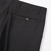 cheap Slim-Men&#039;s Dress Pants Trousers Slacks Suit Pants Pocket Plain Comfort Breathable Wedding Outdoor Daily Fashion Casual Black Khaki