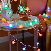 Недорогие Питание от батареек-10/20/40/80LED розовые гирлянды на батарейках для свадебных вечеринок праздничных годовщин романтическое атмосферное декоративное освещение