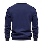 billiga Herrarnas Elite Huvtröjor &amp; Sweatshirts-Herr Polo sweatshirt Aprikos Svart Gul Rubinrött Marinblå Polokrage Slät Ledigt Dagligen Sport icke-tryck Häftig Ledigt Fleeced Vår &amp; Höst Kläder Pull Tröjor Långärmad