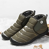 cheap Winter &amp; Snow Boots-Men&#039;s Insulated Winter Snow Boots – Waterproof Slip-On Ankle Boots with Faux Fur Lining, Anti-Slip Sole for Outdoor Hiking &amp; Cold Weather