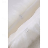 economico Coprispalle in pelliccia-scialle in pelliccia sintetica per donna con collo sciarpa avvolgente mantello da sera in pelliccia sintetica per cappotto invernale