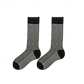 cheap Men&#039;s Elite Accessories-Men&#039;s 1 Pair Socks Black Color Plaid Plaid Checkered Geometry Formal Wedding Anniversary Thin Spring &amp;  Fall Knitwear Elegant