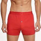 cheap Men&#039;s Boxers Underwear-Men&#039;s 1 PCS Boxers Underwear Boxer Shorts Elastic Waist 50% Cotton Breathable Soft Comfortable Solid Color Mid Rise Black White