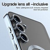 Недорогие Чехлы для Samsung-телефон Кейс для Назначение S24 Ultra S24 Plus S24 S23 S23 Ultra S23 Plus S25 Ультра Кейс на заднюю панель Магнитный Поддержка беспроводной зарядки Защита от удара Ретро Покрытие