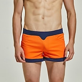 preiswerte Boxershorts für Herren-Herren 1 pc Unterwäsche Boxer Boxer-Shorts Patchwork Polyester Atmungsaktiv Weich Komfortabel Farbblock Mittlere Hüfthöhe Schwarz Weiß