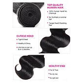 economico 1 fascio di intrecci di capelli umani-1 fasci di capelli umani ondulati brasiliani estensioni di capelli umani remy per le donne