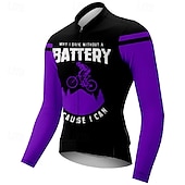 economico Maglie da uomo-Per uomo Maglia da Ciclismo Lettere &amp; Numeri Manica Lunga Bicicletta Maglietta Maglia con 3 tasche posteriori Mountain Bike MTB Asciugatura Rapida Design Anatomico Assorbente Traspirante Gli sport