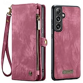 Недорогие Чехлы для Samsung-Чехол для телефона для S24 S24 FE S23 S22 S21 S20 Ultra Plus FE A55 A35 A25 A15 5G A54 A34 A14 A14 A54 A33 A71 A12 кошелек с подставкой магнитная застежка винтажный TPU PU кожа