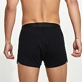 cheap Men&#039;s Boxers Underwear-Men&#039;s 1 PCS Boxers Underwear Boxer Shorts Elastic Waist 50% Cotton Breathable Soft Comfortable Solid Color Mid Rise Black White