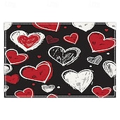cheap Placemats &amp; Coasters &amp; Trivets-Valentine&#039;s Day Placemats Set of 4 Romantic and Decorative Table Mats Featuring Heart or Rose Patterns Durable and Heat-Resistant Perfect for Adding a Touch of Love to Your Dining Table Decor