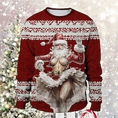levne Vtipné vánoční mikiny a mikiny-Ježíšek Paní Klausová Pullover Vtipná vánoční mikina 3D Vánoce Legrační Pro Pro páry Pánské Dámské Dospělé Vánoce Karneval 3D tisk Párty Festival