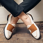 cheap Semi-Formal-Men&#039;s Loafers &amp; Slip-Ons Penny Loafers Suede Nylon Comfortable Slip Resistant Loafer Buckle White Green Color Block
