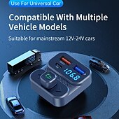 abordables Kits Bluetooth/mains libres pour voiture-nouveau chargeur de voiture à charge rapide pd 30w qc18w transmetteur fm à reconnexion automatique avec affichage u-disk kit voiture windows bc95