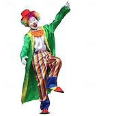 preiswerte Halloween-Joker Clown Halloween Outfits Kostüm Zirkus Karnevalskostüm Cosplay Erwachsene Herren Damen Halloween Karneval Leistung Party Einfache Halloween-Kostüme Verkleiden