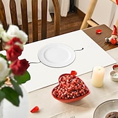 economico Tovagliette-set di 4 tovagliette per San Valentino romantiche e decorative con motivi a forma di cuore o rosa resistenti e resistenti al calore perfette per aggiungere un tocco d&#039;amore all&#039;arredamento della tua