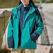 preiswerte Fleece &amp; 3 in 1 Jacken-Damen Soft Shell Jacke Wanderjacke Winter Draussen warm Fleece-Futter Windundurchlässig Wasserdicht 3-in-1-Jacke Vliesjacken Windbreaker-Jacke Reisen Hellrosa Schwarz Weiß Gelb Rosa