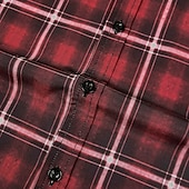 abordables chemises western pour hommes-Homme Plaid Chemise Chemise Western Chemise de cow-boy manche longue Rétro Vintage style occidental Usage quotidien Sortie Fin de semaine Automne hiver Col rabattu Poche Imprimer Bouton bas Noir