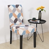 abordables Funda para silla de comedor-Funda elástica para silla de comedor, funda elástica y duradera para silla de comedor con respaldo alto, ideal para proteger y refrescar las sillas de comedor, agrega comodidad y estilo a la decoración de su comedor