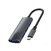 cheap Computer Peripherals-3.0 Aluminum Alloy Hub Three-port 2.0 USB High-speed Download Splitter