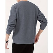 tanie Męskie bluzy 3D-Męskie Bluza dresowa Czarny Rumiany róż Czerwony Zielony Jasnoszary Półgolf Równina Sport i turystyka Codzienny Święto Poliester Moda miejska Podstawowy Codzienny Jesień i zima Odzież Bluzy z kapturem
