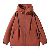 preiswerte Fleece &amp; 3 in 1 Jacken-Herren Soft Shell Jacke Wanderjacke Draussen Windundurchlässig Atmungsaktiv Leichte Jacke Windbreaker-Jacke Reisen Weinrot Schwarz Rosa Grün Khaki