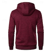 preiswerte Herren Strickjacke-Herren Strickjacke Kurzer Pullover Zip Pullover Reißverschluss Strickpullover Gerippt Stricken Standard Tasche Feste Farbe Mit Kapuze Modisch Klassisch Urlaub Freizeitskleidung Bekleidung Herbst