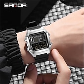 baratos Relógios Digitais-SANDA Masculino Relogio digital Moda Relógio Casual Relógio de Pulso Resistente ao Choque Luminoso Cronômetro Relogio Despertador Contagem regressiva TPU Assista