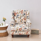 abordables Fauteuils à oreilles-housse de chaise à oreilles extensible imprimée housse durable et élastique avec un design imprimé élégant parfaite pour protéger et rafraîchir votre chaise à oreilles idéale pour la décoration