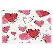 cheap Placemats &amp; Coasters &amp; Trivets-Valentine&#039;s Day Placemats Set of 4 Romantic and Decorative Table Mats Featuring Heart or Rose Patterns Durable and Heat-Resistant Perfect for Adding a Touch of Love to Your Dining Table Decor