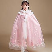 economico Costumi per bambine-Frozen - Il regno di ghiaccio Principessa Fiaba Elsa Cappotto Mantello Costume per festa a tema Costume Cosplay Cosplay di film for Ragazze Bambini Natale Carnevale Giornata universale dell&#039;infanzia