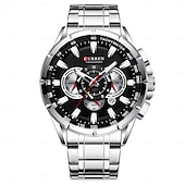 economico Orologi al quarzo-Orologio al quarzo CURREN da uomo moda outdoor orologio da polso casual luminoso calendario impermeabile orologio in acciaio