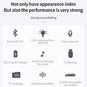 お買い得  車用Bluetoothキット/ハンズフリー-お買い得価格の売れ筋モデル FMトランスミッター 車載MP3プレーヤー ブルートゥース電話充電器 音楽ハンズフリー付き